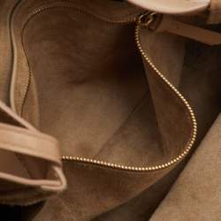 Pre Owned Jimmy Choo Beige Leather Shopper Tote