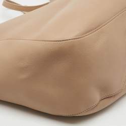 Pre Owned Jimmy Choo Beige Leather Shopper Tote