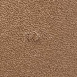 Pre Owned Jimmy Choo Beige Leather Shopper Tote