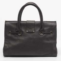 Pre Owned Jimmy Choo Cacao Leather Rosalie Satchel