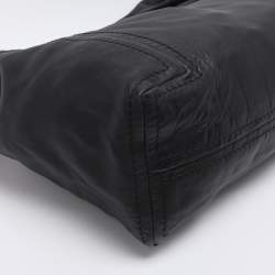 Pre Owned Jimmy Choo Black Leather XL Saba Hobo