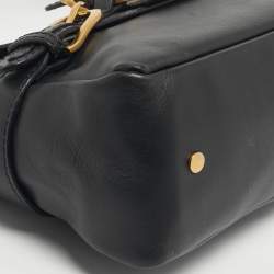 Pre Owned Jimmy Choo Black Leather Small Tulita Shoulder Bag