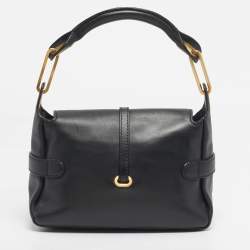 Pre Owned Jimmy Choo Black Leather Small Tulita Shoulder Bag
