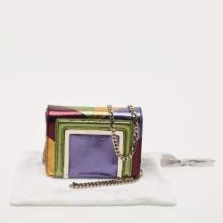 Pre Owned Jimmy Choo Multicolor Snakeskin Embossed Leather Ava Crossbody Bag