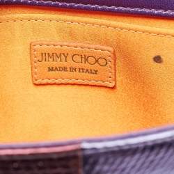 Pre Owned Jimmy Choo Multicolor Snakeskin Embossed Leather Ava Crossbody Bag