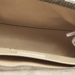 Pre Owned Jimmy Choo Grey/Yellow Croc and Lizard Alba Chain Shoulder Bag