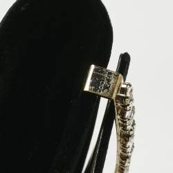 Pre Owned Jimmy Choo Black Velvet Crystal Embellished Clutch