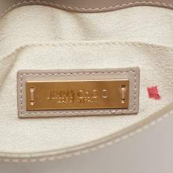 Pre Owned Jimmy Choo Grey Leather Rebel Crossbody Bag