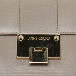 Pre Owned Jimmy Choo Grey Leather Rebel Crossbody Bag