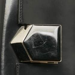 Pre Owned Jimmy Choo Black Leather Lockett City Shoulder Bag