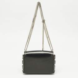 Pre Owned Jimmy Choo Black Leather Lockett City Shoulder Bag