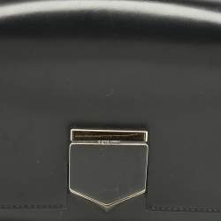 Pre Owned Jimmy Choo Black Leather Lockett City Shoulder Bag