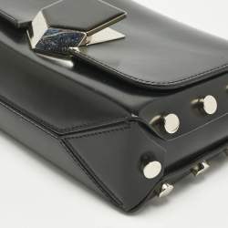 Pre Owned Jimmy Choo Black Leather Lockett City Shoulder Bag