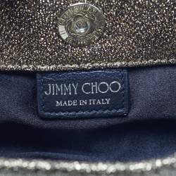 Pre Owned Jimmy Choo Gold/Silver Lurex Fabric and Chainmail Chandra Chain Clutch