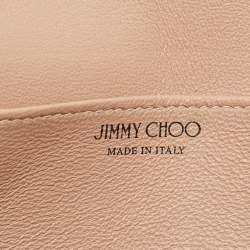Pre Owned Jimmy Choo Beige Patent Leather and Suede Fie Chain Clutch