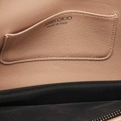 Pre Owned Jimmy Choo Beige Patent Leather and Suede Fie Chain Clutch