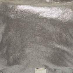 Pre Owned Jimmy Choo Silver Iridescent Leather Large Sky Bangle Hobo