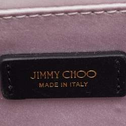 Pre Owned Jimmy Choo Black Velvet Crystal Embellished Varenne Chain Clutch