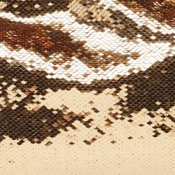 Pre Owned Jimmy Choo Metallic Rose Gold Sequins Mini Callie Bag