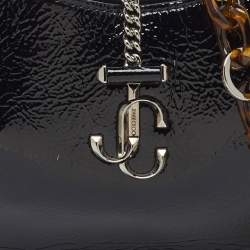 Pre Owned Jimmy Choo Black Patent Leather Varenne Hobo