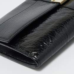 Pre Owned Jimmy Choo Black Patent Leather Reese Clutch