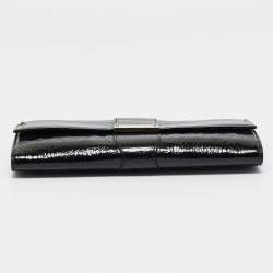 Pre Owned Jimmy Choo Black Patent Leather Reese Clutch