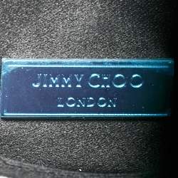 Pre Owned Jimmy Choo Black Suede Crystal Embellished Phone Pouch with Chain