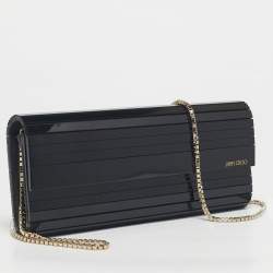 Pre Owned Jimmy Choo Black Acrylic Sweetie Chain Clutch