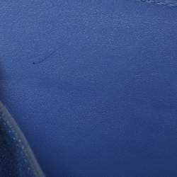 Pre Owned Jimmy Choo Blue Leather and Suede Riley Tote