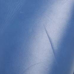 Pre Owned Jimmy Choo Blue Leather and Suede Riley Tote