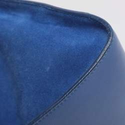 Pre Owned Jimmy Choo Blue Leather and Suede Riley Tote