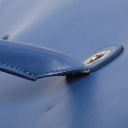 Pre Owned Jimmy Choo Blue Leather and Suede Riley Tote