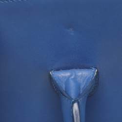 Pre Owned Jimmy Choo Blue Leather and Suede Riley Tote