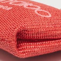 مملوكة مسبقًا Jimmy Choo Red Woven Raffia Callie Shoulder Bag