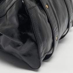 Pre Owned Jimmy Choo Black Patent Leather Malena Bag