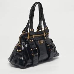 Pre Owned Jimmy Choo Black Patent Leather Malena Bag
