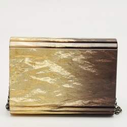 Pre Owned Jimmy Choo Acrylic and Leather Degrade Crinkled Candy Chain Clutch