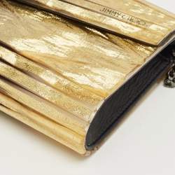 Pre Owned Jimmy Choo Acrylic and Leather Degrade Crinkled Candy Chain Clutch