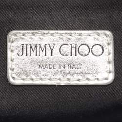 Pre Owned Jimmy Choo Silver Leather Lockett City Shoulder Bag