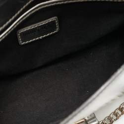 Pre Owned Jimmy Choo Silver Leather Lockett City Shoulder Bag
