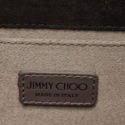 Pre Owned Jimmy Choo Blue Acrylic and Suede Crinkled Candy Chain Clutch