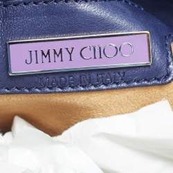Pre Owned Jimmy Choo Navy Blue Leather Elsa Shoulder Bag