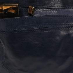 Pre Owned Jimmy Choo Navy Blue Leather Elsa Shoulder Bag