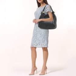 Pre Owned Jimmy Choo Black Leather Saba Hobo