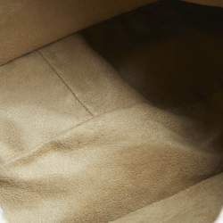 Pre Owned Jimmy Choo Peach Textured Leather and Snakeskin Small Sky Bangle Hobo