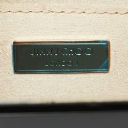 Pre Owned Jimmy Choo Black Acrylic and Leather Candy Chain Clutch 