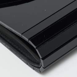 Pre Owned Jimmy Choo Black Acrylic and Leather Candy Chain Clutch 