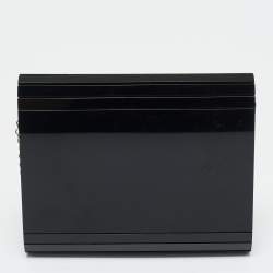 Pre Owned Jimmy Choo Black Acrylic and Leather Candy Chain Clutch 