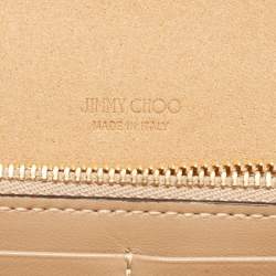 مملوكة مسبقًا حقيبة كلتش جيمي تشو سلسلة جلد ذهبي