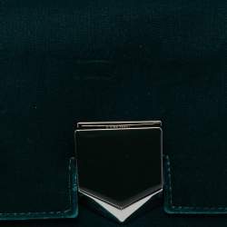مملوكة مسبقًا Jimmy Choo Lockett City Green Velvet Shoulder Bag